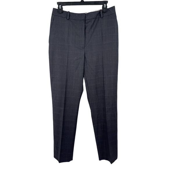 BOSS Hugo Boss pants Tamarina Plaid virgin wool gray size 8 - Picture 2 of 5